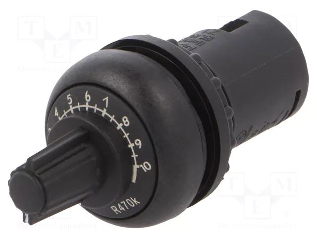 Potentiometer; 22mm; RMQ-Titan; Ø22.5mm; IP66; 470kΩ; -25÷70°C EATON ELECTRIC M22S-R470K