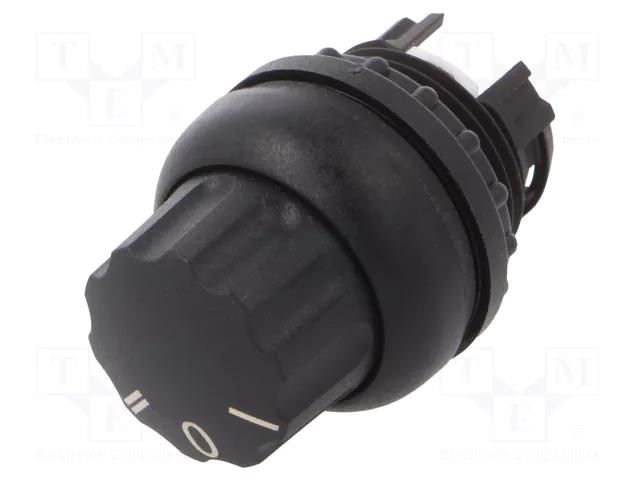 Switch: rotary; 22mm; Stabl.pos: 3; black; none; IP66; prominent EATON ELECTRIC M22S-WR3