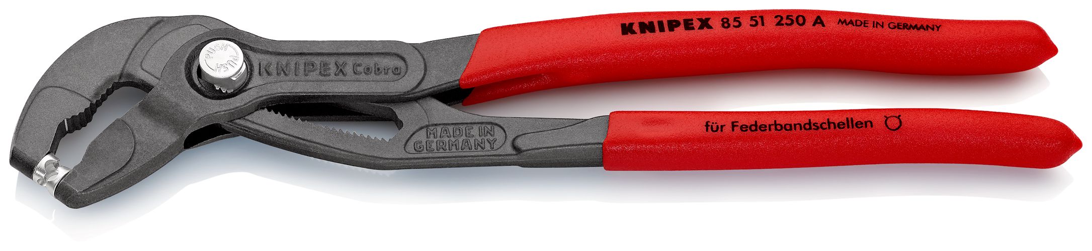 KNIPEX 85 51 250 A Spring Hose Clamp Pliers with non-slip plastic coating grey atramentized 250 mm 85 51 250 A 4003773077329