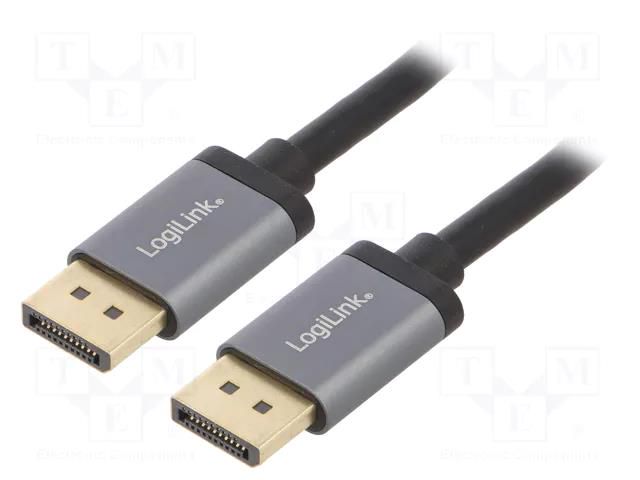 Cable; DisplayPort plug,both sides; DisplayPort 1.2,HDCP 1.3 LOGILINK CDA0102