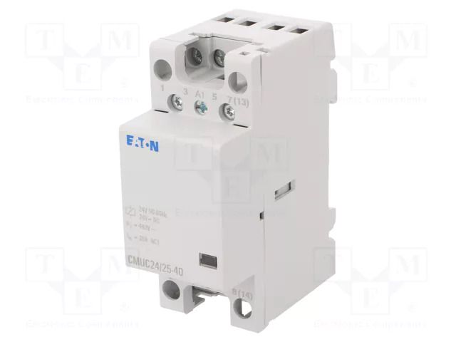 Contactor: 4-pole installation; 25A; 24VAC,24VDC; NO x4; CMUC EATON ELECTRIC CMUC24/25-40