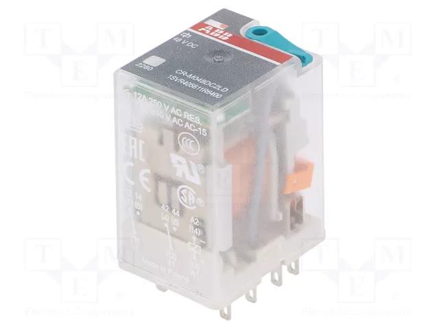 Relay: electromagnetic; DPDT; Ucoil: 48VDC; Icontacts max: 12A ABB CR-M048DC2LD