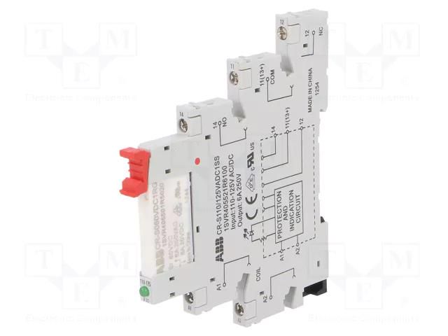 Relay: interface; SPDT; Ucoil: 110VAC,110VDC; CR-S ABB CR-S110VADC1CRGS