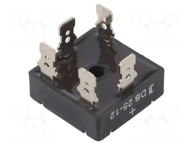 Bridge rectifier: three-phase; Urmax: 1.2kV; If: 25A; Ifsm: 350A DIOTEC SEMICONDUCTOR DB25-12-DIO