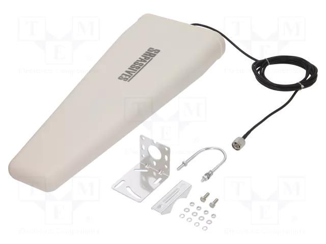 Antenna; 5G,LTE; 10dBi; outside; 50Ω; 680÷2700MHz,3400÷3800MHz SR PASSIVES 5G-LPA01W-NM-3