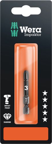855/4 IMP DC Impaktor bits SB, 1 x PZ 3x50, Wera 05073962001