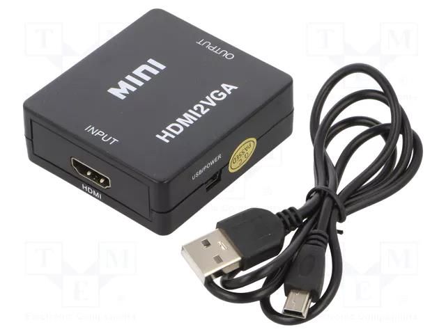 Converter; HDMI 1.3; Support: Full HD 1080p GEMBIRD DSC-HDMI-VGA-001