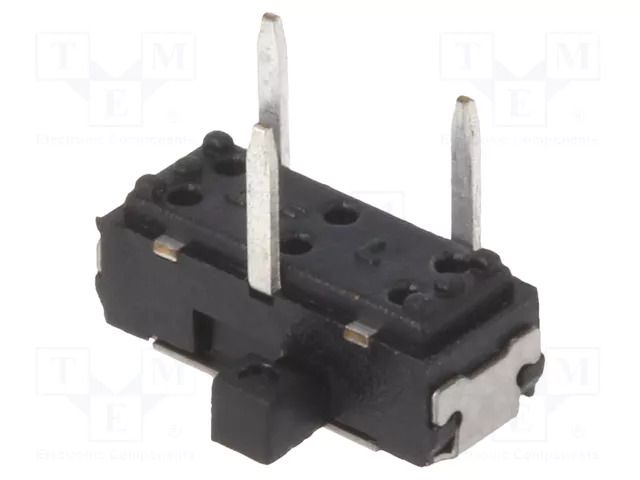 Switch: slide; Pos: 2; SPDT; 0.2A/12VDC; ON-ON; PCB,THT; 50mΩ; MMP KNITTER-SWITCH MMP121-R