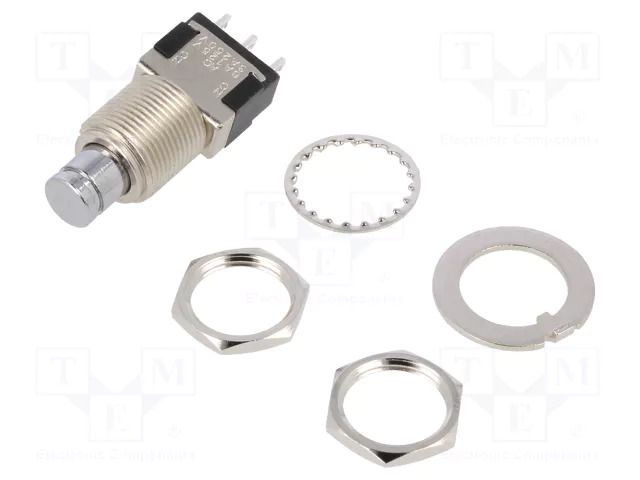 Switch: push-button; Pos: 2; SPDT; 6A/125VAC; 6A/6VDC; ON-(ON); MPG KNITTER-SWITCH MPG106F