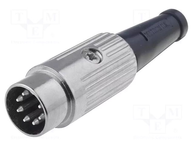 Connector: DIN; plug; male; PIN: 7; 270°; straight; for cable; 34V; 2A DELTRON 610-0700