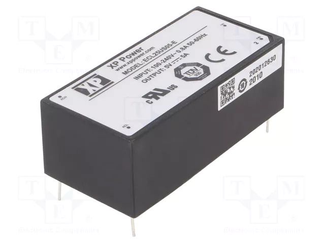 Converter: AC/DC; 25W; Uin: 85÷264VAC,120÷370VDC; Uout: 5VDC; OUT: 1 XP POWER ECL25US05-E