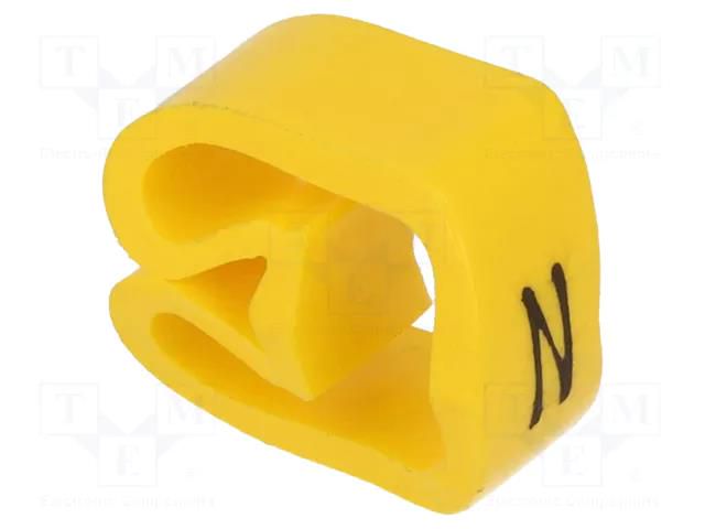 Markers; Marking: N; 8÷16mm; PVC; yellow; -30÷80°C; leaded; CLI C WEIDMÜLLER WM-0253411663