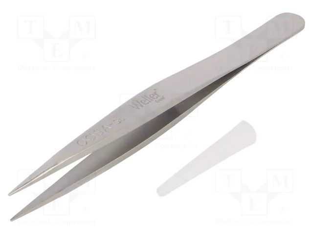 Tweezers; 120mm; for precision works; Blade tip shape: sharp WELLER WEL.OOSASL