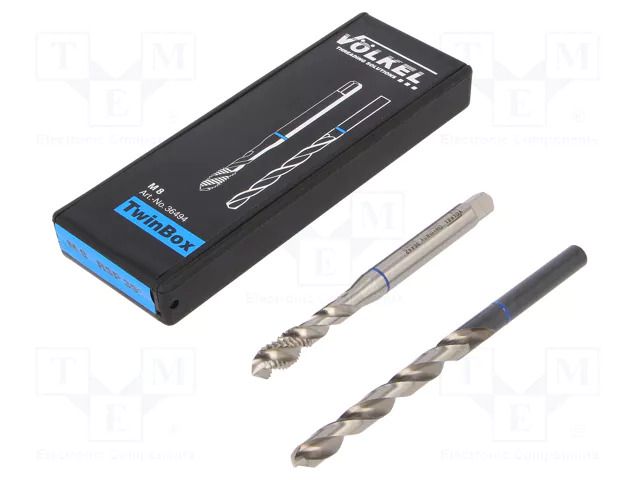 Tap; M8; 1.25; Holder: machine; high speed steel cobalt HSS-E VÖLKEL VOLKEL-36494