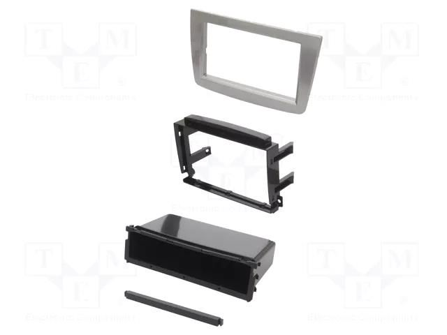 Radio frame; Alfa Romeo; 2 DIN; silver ACV RAM-40.543