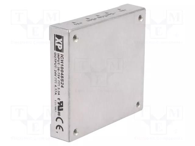 Converter: DC/DC; 100W; Uin: 36÷75VDC; Uout: 24VDC; Iout: 4.17A; THT XP POWER ICH10048S24
