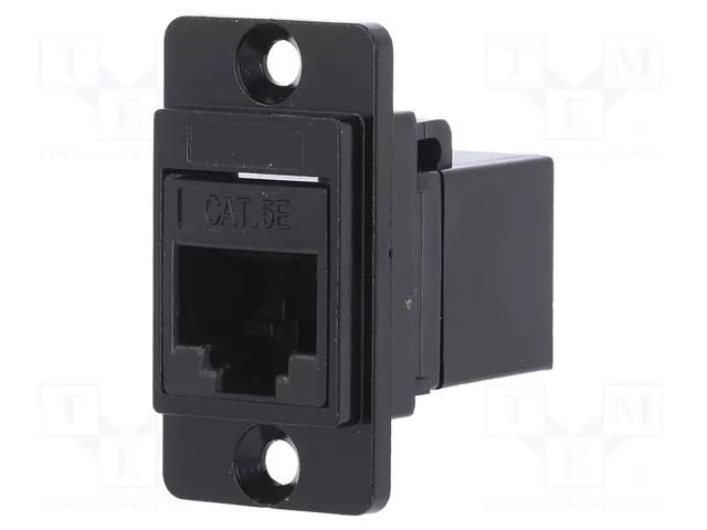 Coupler; DUALSLIM; Cat: 5e; 8p8c; RJ45 socket,both sides; 29mm CLIFF CP30720MB
