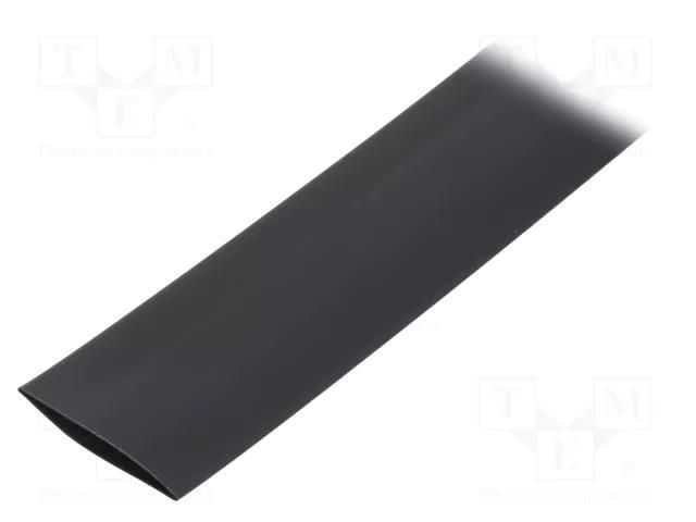 Heat shrink sleeve; glueless; 2: 1; 25.4mm; L: 1m; black BM GROUP BMGBS254SNE