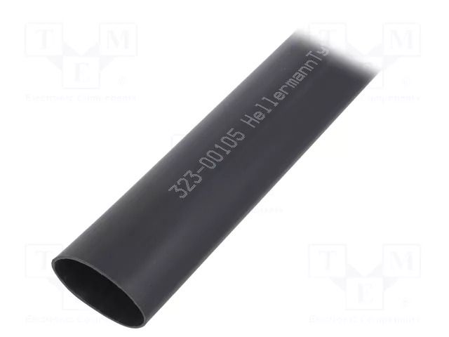 Heat shrink sleeve; 33mm; black; Diam.after shrinking: 8mm HELLERMANNTYTON MA40-33/8-BK