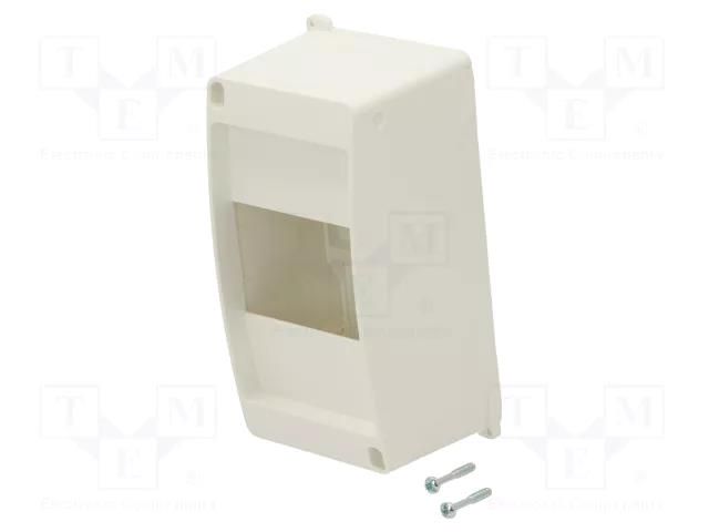 Enclosure: for modular components; IP30; No.of mod: 4; IC2 HAGER VD104NE