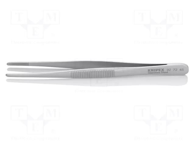 Tweezers; 145mm; Blade tip shape: rounded; universal KNIPEX KNP.927245