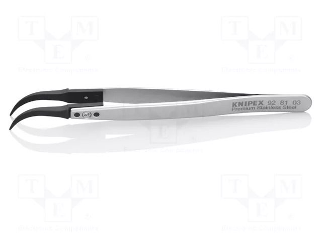 Tweezers; Blade tip shape: sharp; Tweezers len: 130mm; ESD KNIPEX KNP.928103