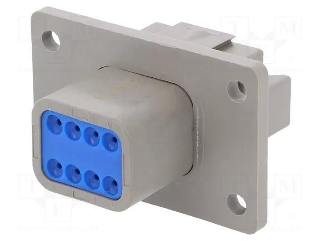 Connector: wire-wire; plug; male; PX0; for panel mounting; PIN: 8 BULGIN PX0112P08AGY