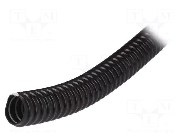 Protective tube; Size: 16; PVC; black; L: 30m; 320N; Øint: 16mm PAWBOL PW-17016C