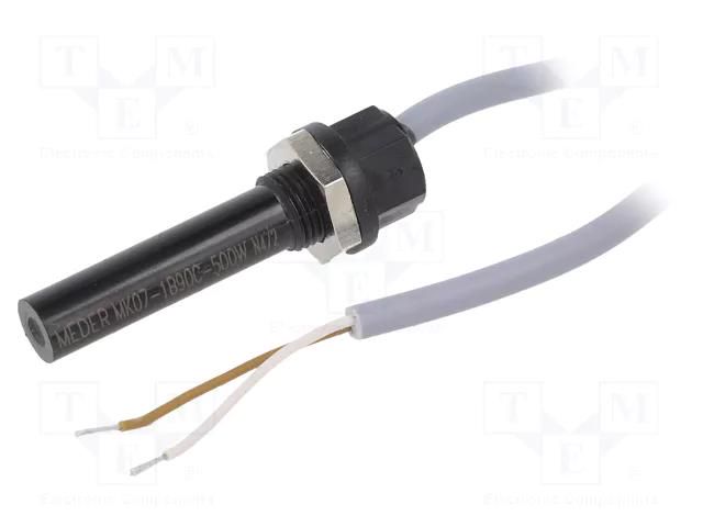 Reed switch; 15÷20mT; Pswitch: 3W; Ø6.6x39.6mm; Connection: cables MEDER MK07-1B90C-500W
