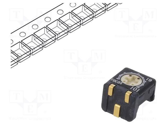 Potentiometer: mounting; single turn; 1kΩ; 250mW; SMD; ±20%; linear TOCOS G43SAT1-B102