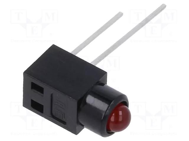 LED; in housing; 3mm; No.of diodes: 1; red; 30mA; Lens: red; 60°; 3VDC SCHURTER 0035.1360