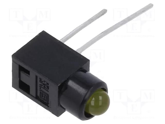 LED; in housing; 3mm; No.of diodes: 1; yellow; 30mA; Lens: yellow SCHURTER 0035.1362