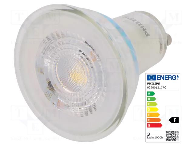 LED lamp; neutral white; GU10; 230VAC; 230lm; P: 2.7W; 36°; 4000K PHILIPS 72831400