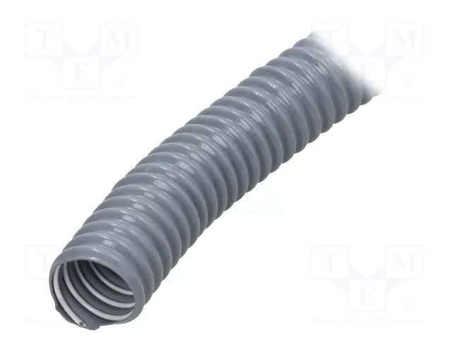 Protective tube; Size: 36; PVC,steel; light grey; FlexiGuard FG HELLERMANNTYTON FG36-PVC/ST-GY