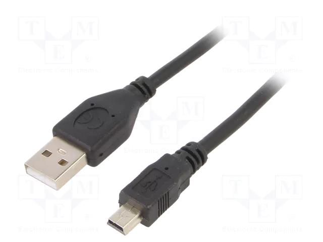 Cable; USB 2.0; USB A plug,USB B mini plug; gold-plated; 1.8m GEMBIRD CCP-USB2-AM5P-6