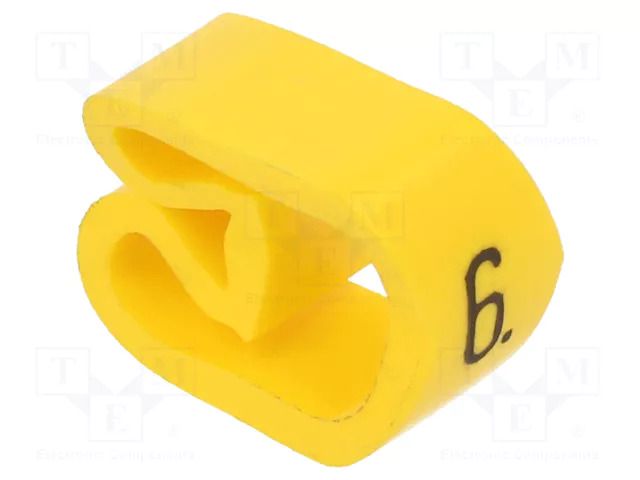 Markers; Marking: 6; 8÷16mm; PVC; yellow; -30÷80°C; leaded; CLI C WEIDMÜLLER WM-0253411520