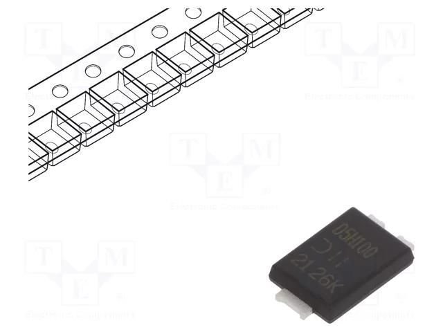 Diode: Schottky rectifying; PowerDI®5; SMD; 100V; 5A; reel,tape DIODES INCORPORATED SDT5H100P5-7