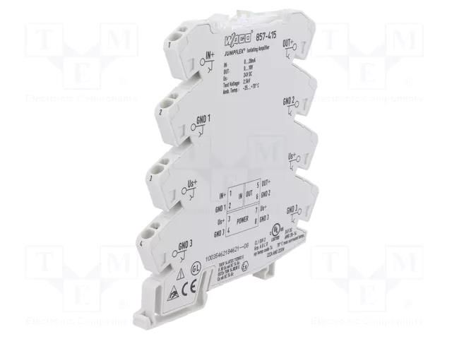 Converter: signal separator/amplifier; for DIN rail mounting WAGO 857-415