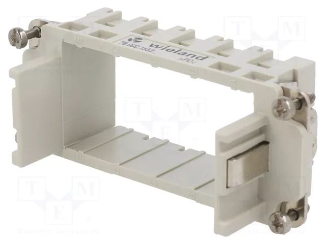 Accessories: frame for modules; female; size 16; grey; Modules: 5 WIELAND 78.000.1653.0