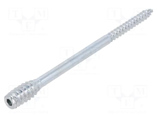 Screw; for wood; 6x120; Head: without head; hex key; HEX 4mm; steel BOSSARD B6X10X120/BN948