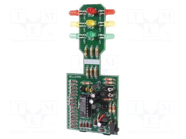 Traffic light; visual effects; No.of diodes: 12; red,green,gold VELLEMAN VEL-WSL131