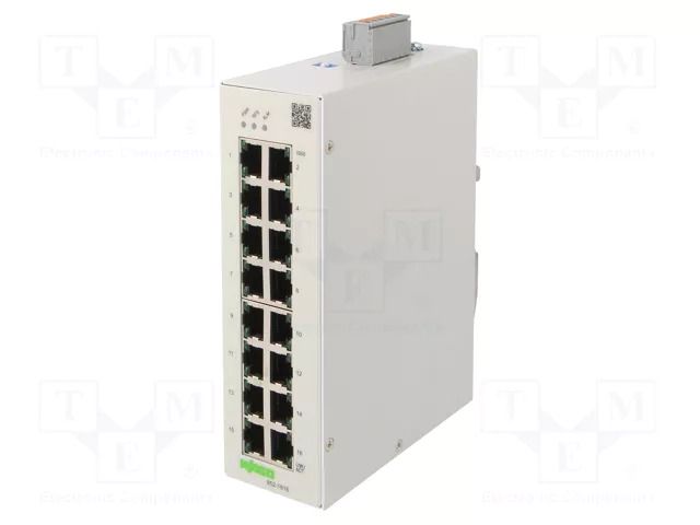 Switch Ethernet; managed; Number of ports: 16; 12÷60VDC; RJ45 WAGO 852-1816