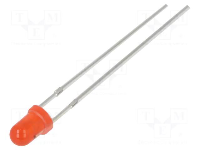 LED; red; 3mm; 220÷330mcd; 30°; Front: convex; 12VDC; No.of term: 2 OPTOSUPPLY OSR5JA3134A-12V