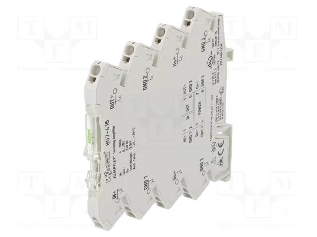 Converter: signal separator/amplifier; for DIN rail mounting WAGO 857-416