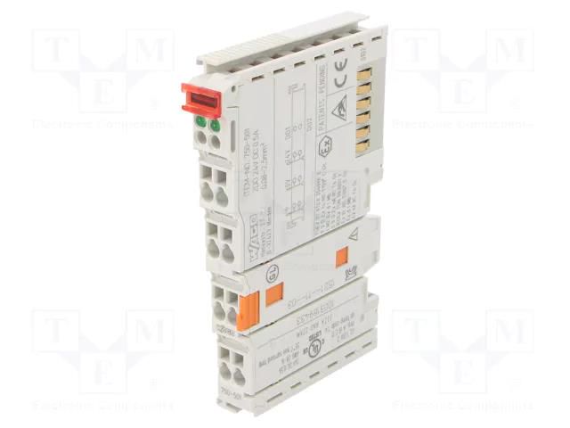 Industrial module: digital output; 0÷55°C; IP20; 750/753; OUT: 2 WAGO 750-501