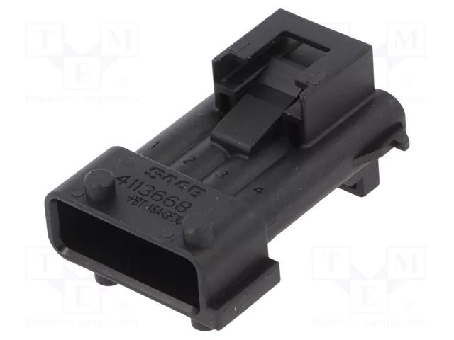 Connector: automotive; plug; male; JPT; PIN: 4; for cable; black TE Connectivity 1-962340-1