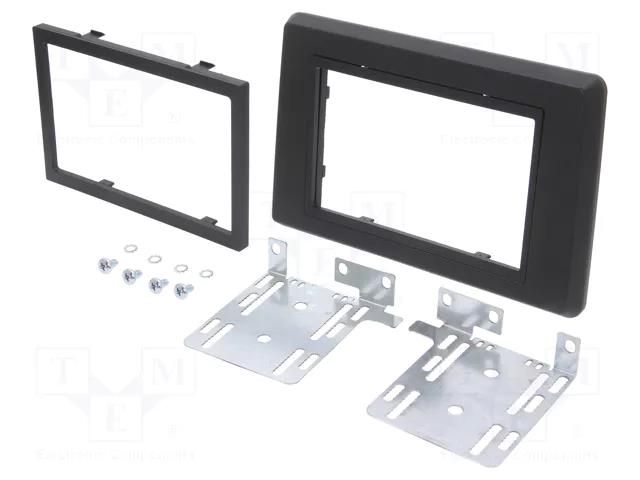 Radio frame; Nissan,Opel,Renault; 2 DIN; black 4CARMEDIA RAM-40.680.1
