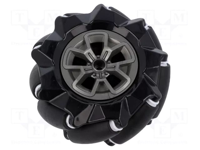 Left wheel; black; screw; Ø: 97mm; Plating: rubber; W: 44.9mm; 1pcs. DFROBOT DF-FIT0767