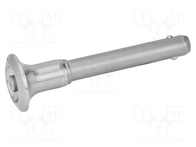 Locking pin; with locking,with knob; stainless steel; Ø: 20mm ELESA+GANTER GN113.10-20-150