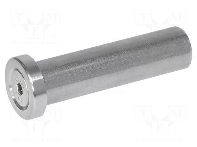 Assembly pin; Ø: 10mm; L: 35mm; without cross hole,with washer ELESA+GANTER GN2342-NI-10-35B-1